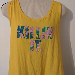 Racerback Tank Top Floral Print Size M